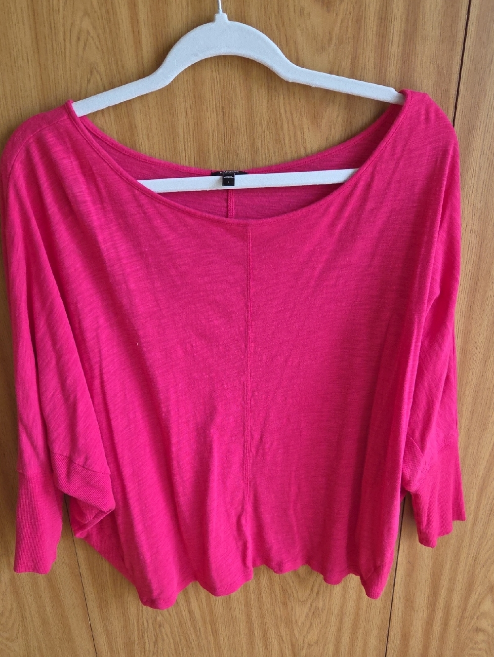 Bright Pink Express Women's Lightweight Boatneck Top